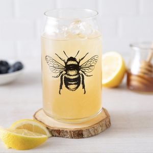 Set of four bumble bee glasses